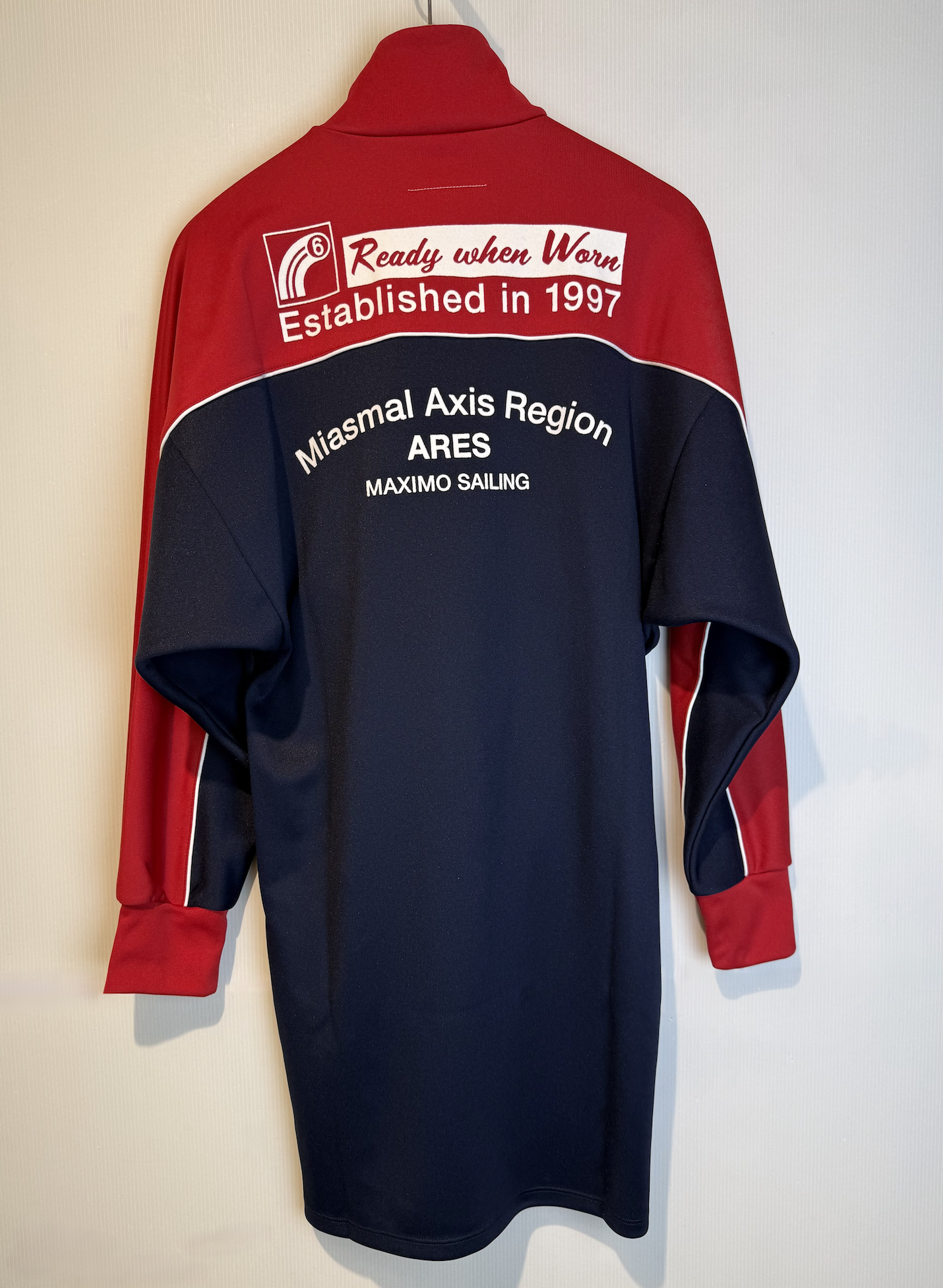 MM6 MAISON MARGIELA MINI DRESS red/ navy – Bild 3
