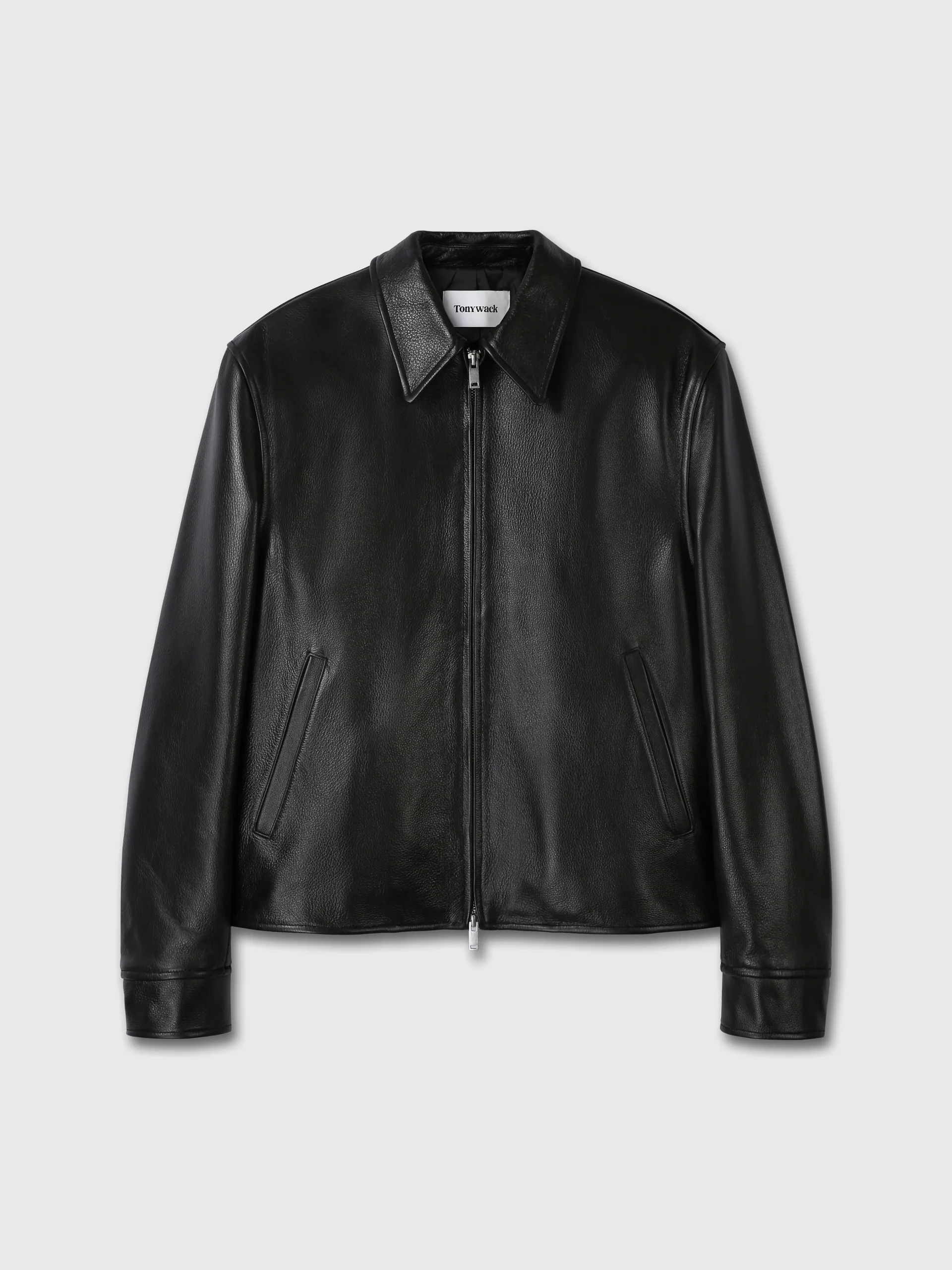 TONYWACK COW LEATHER BUCKLE ZIP JACKET black – Bild 2