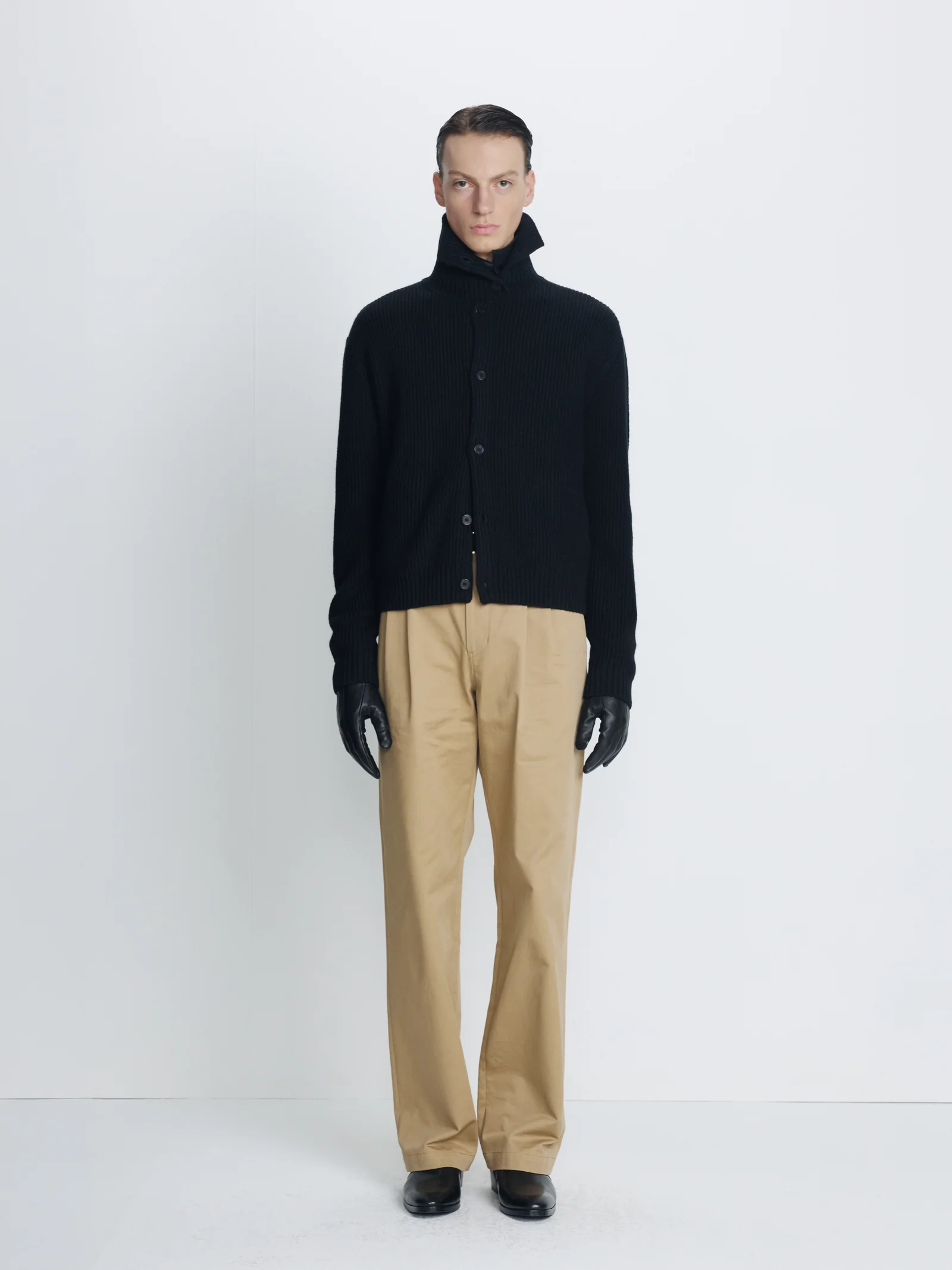 TONYWACK HICK NECK BUTTON-UP BLOUSON black – Bild 4