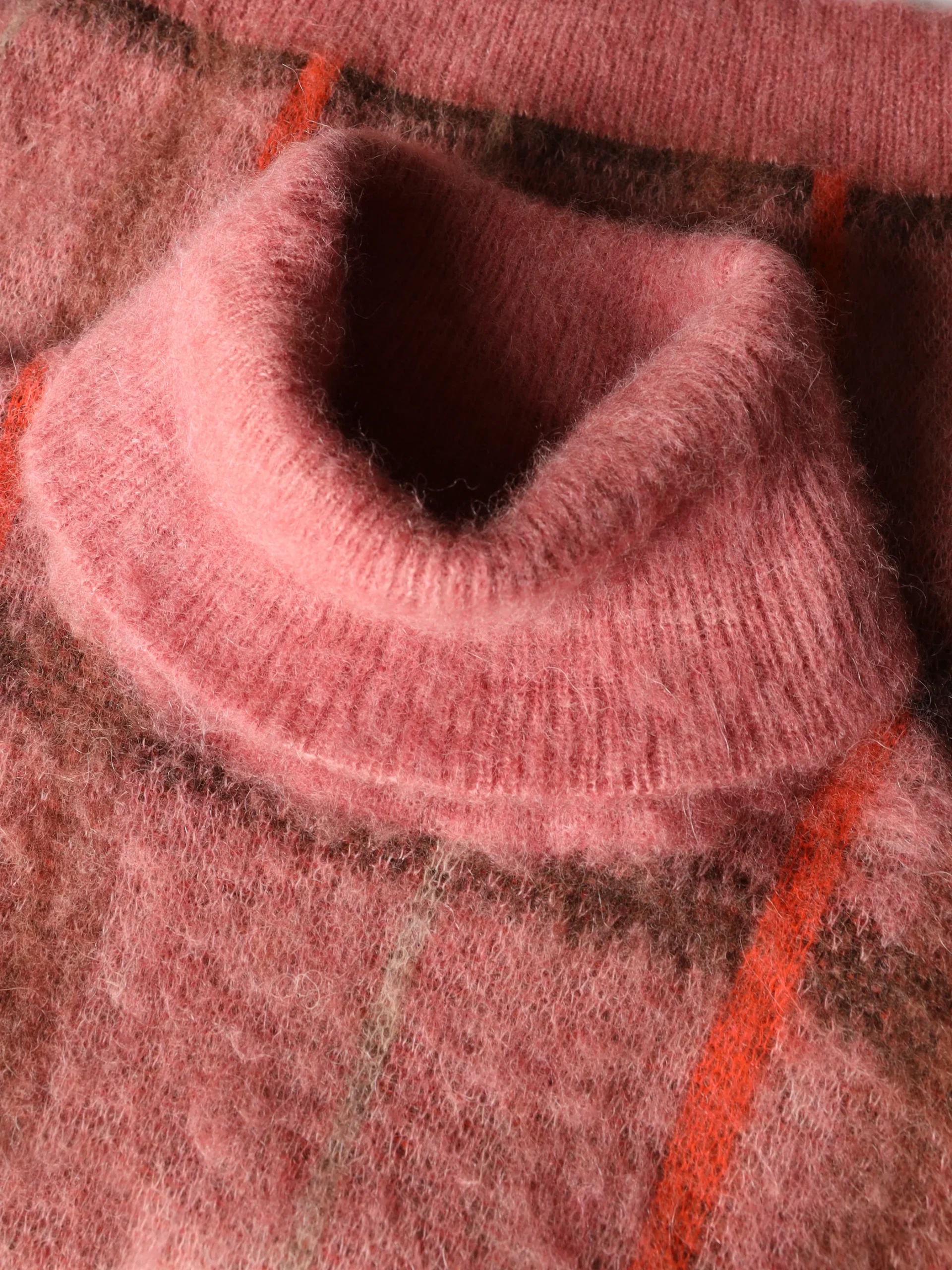 ROBERTO COLLINA GEOMETRIC JACQUARD TURTLENECK pink – Bild 5
