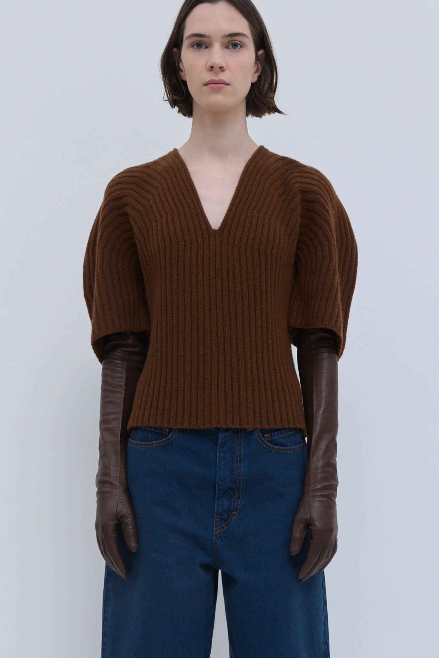 CHRISTIAN WIJNANTS KISHA RIBBED KNIT TOP rust // SOLD OUT – Bild 2