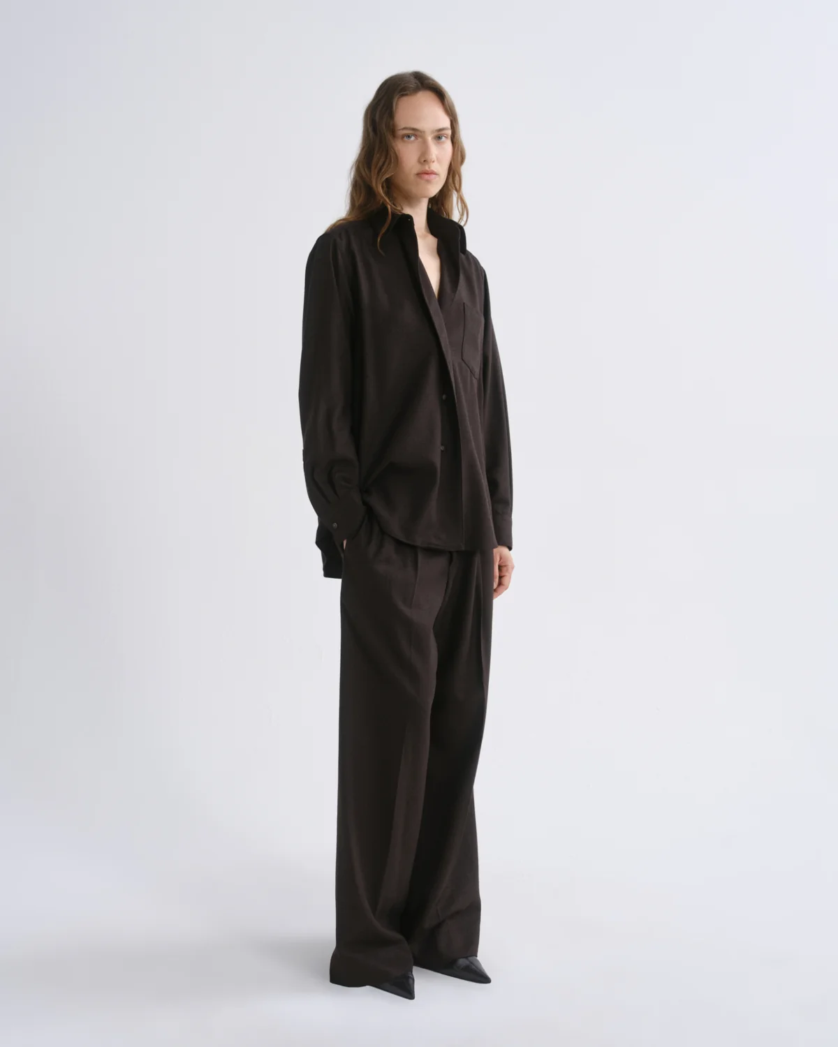 AGOLDE ARIS SHIRT chocolate heather – Bild 5