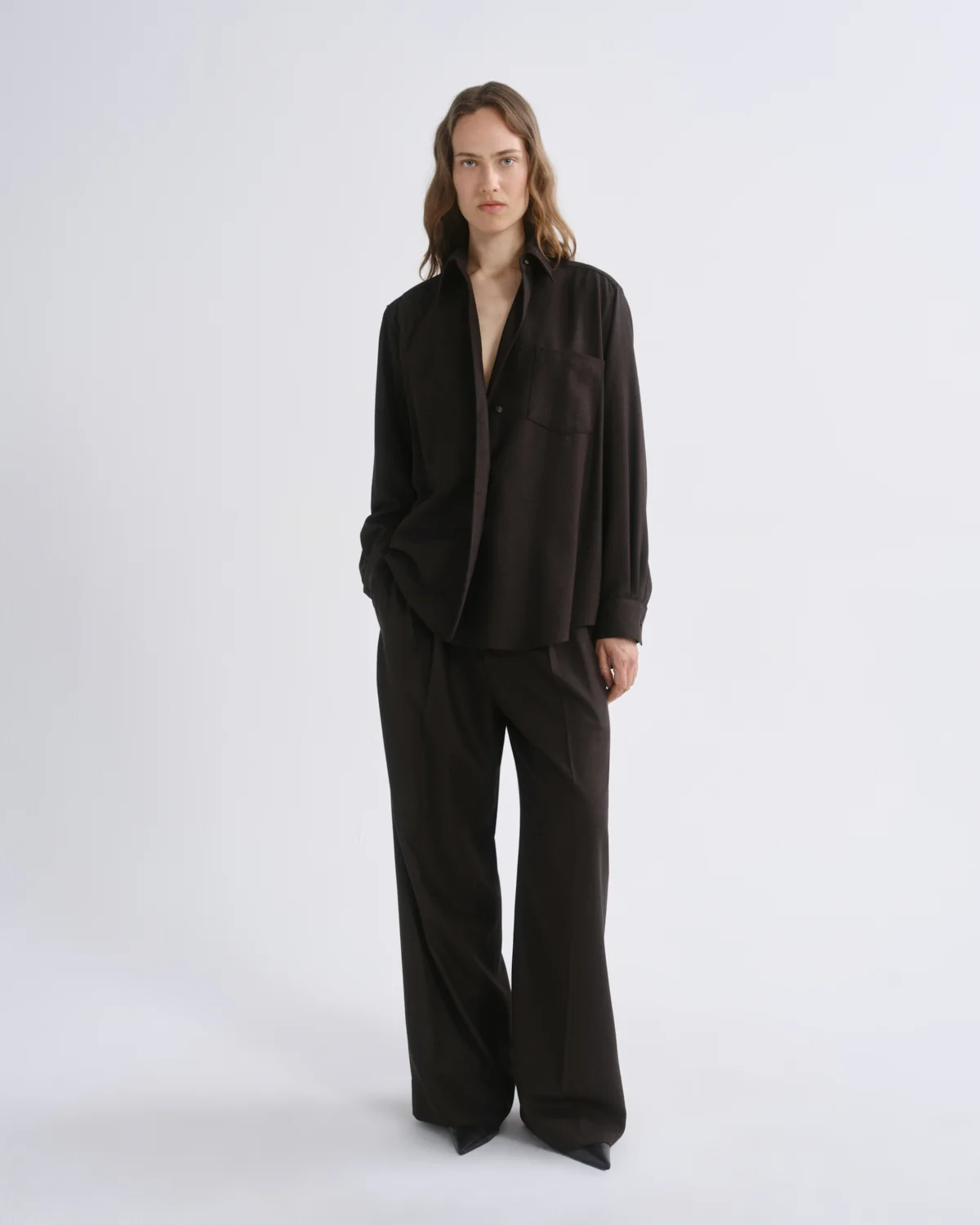 AGOLDE ARIS SHIRT chocolate heather – Bild 6