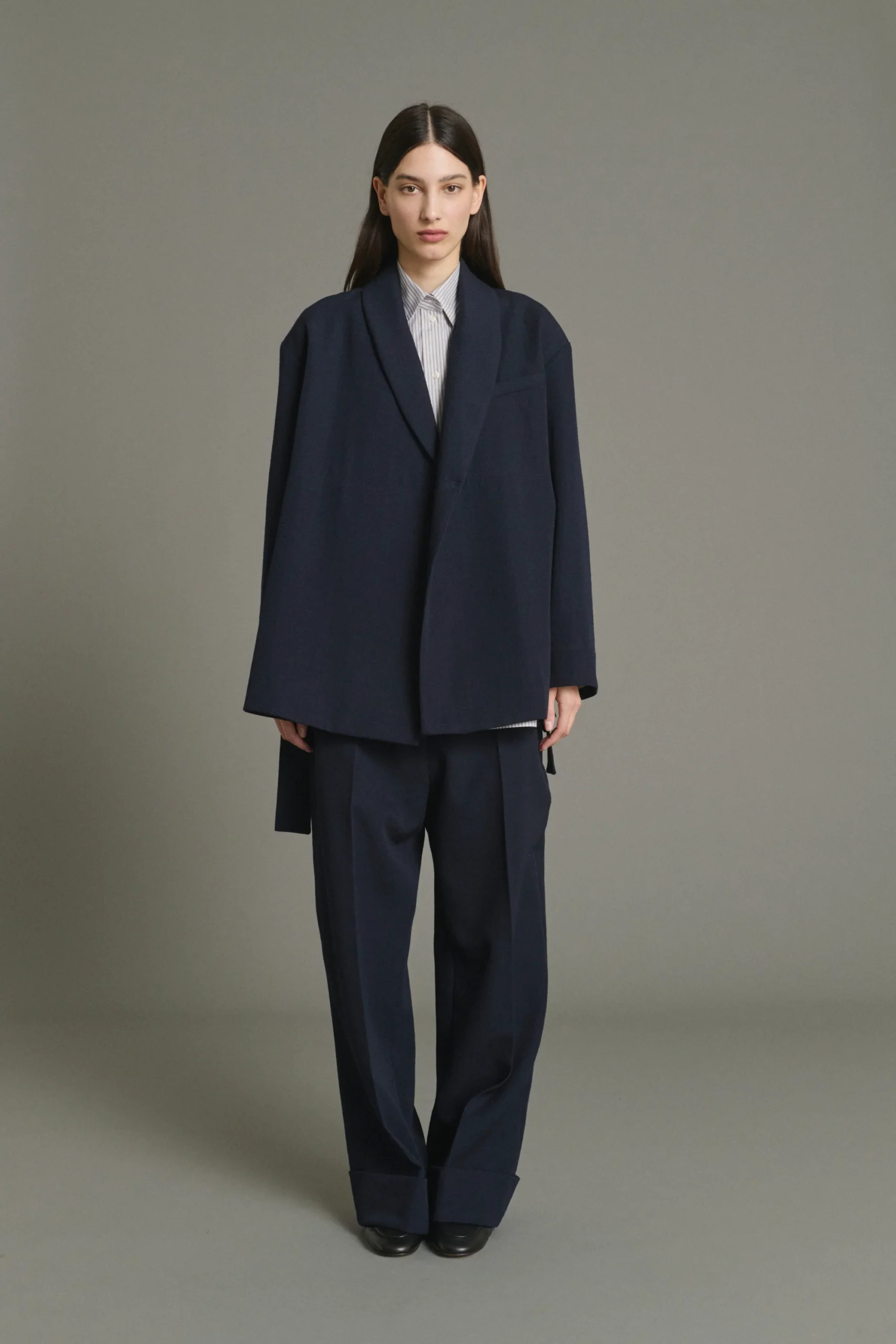 SOEUR KOBE WIDE LEG TROUSERS navy – Bild 3