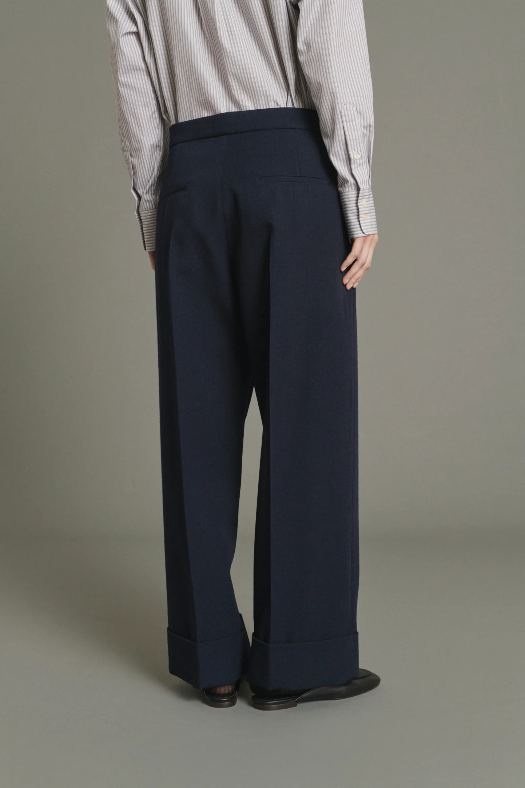 SOEUR KOBE WIDE LEG TROUSERS navy – Bild 6