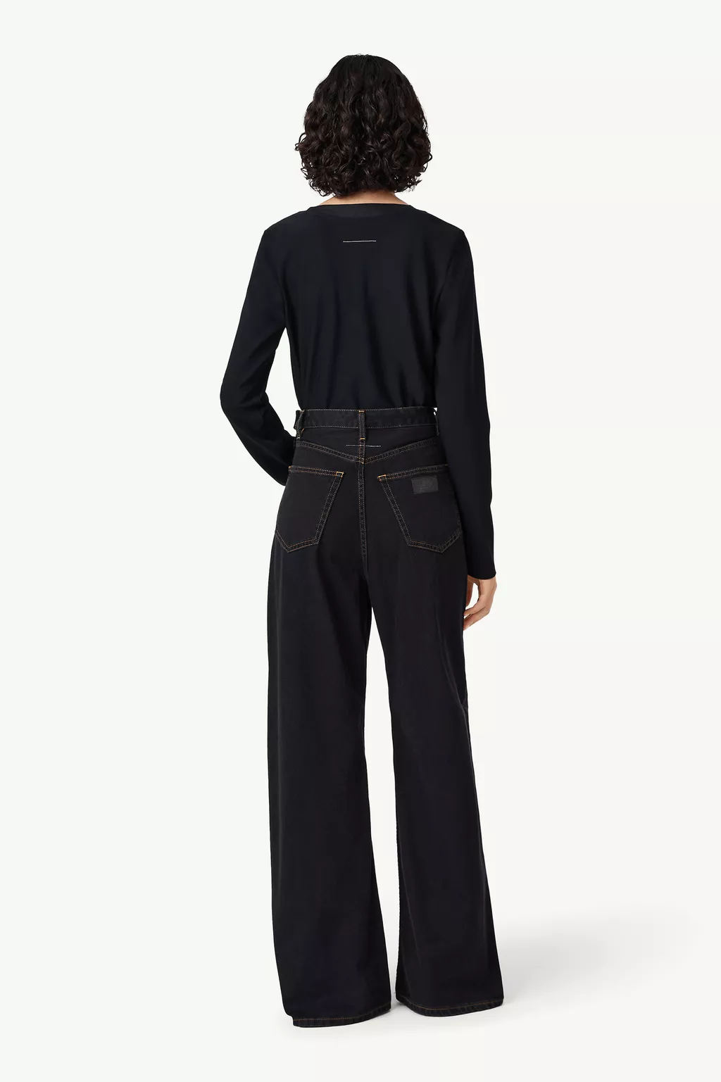 MM6 MAISON MARGIELA WIDE LEG DENIM JEANS black – Bild 5