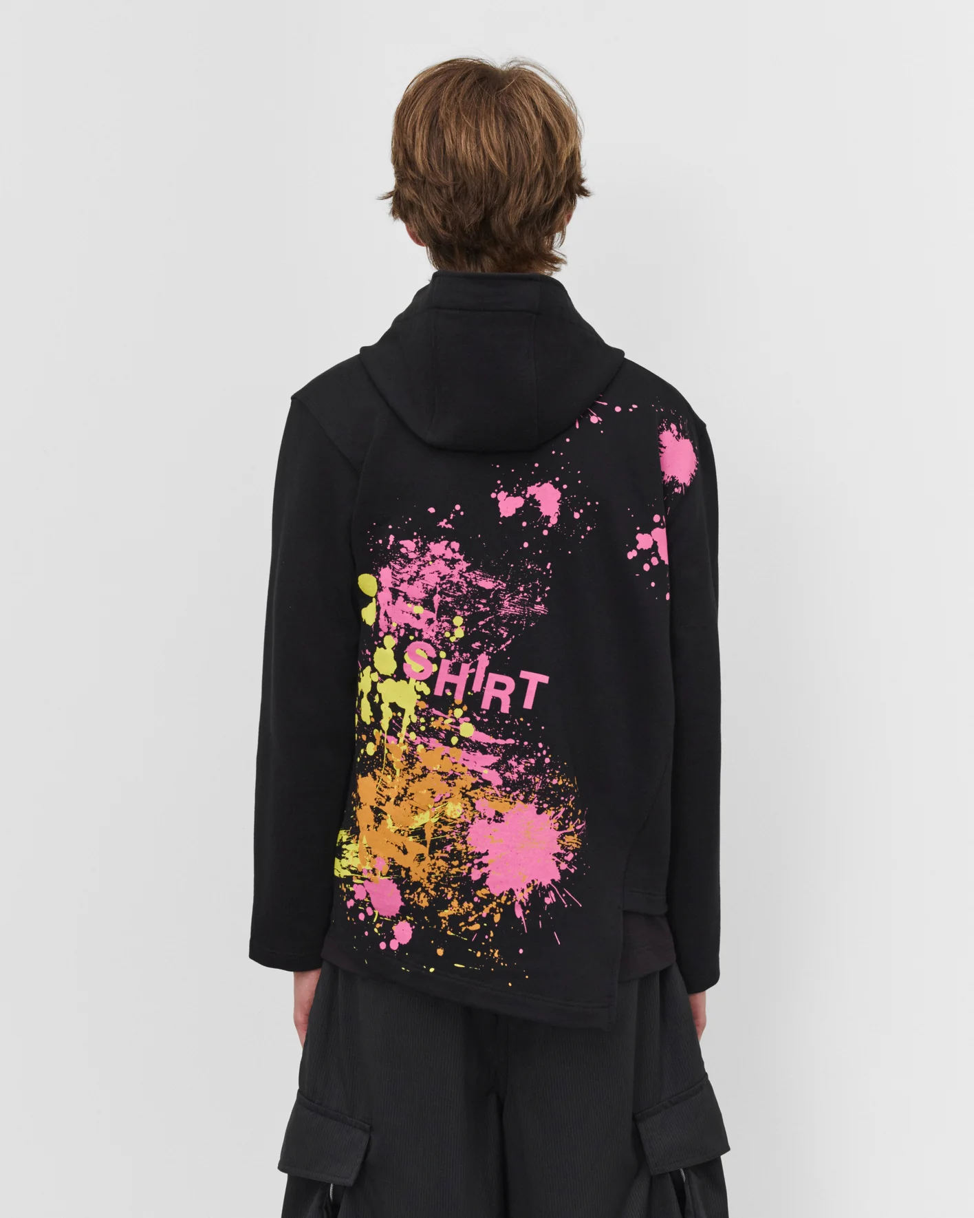 COMME DES GARCONS GRAPHIC PAINT SPLATTER ZIP HOODIE black – Bild 5